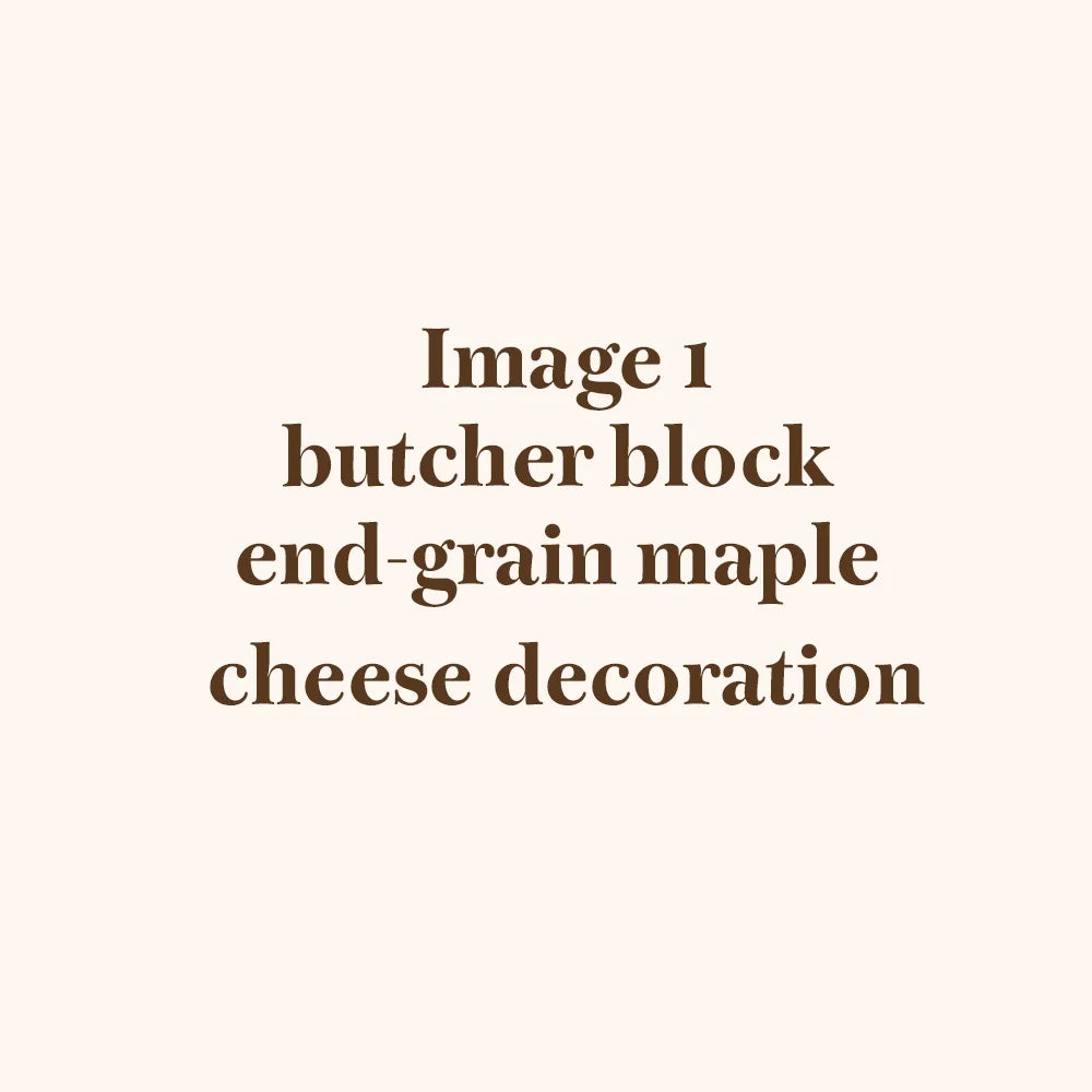 Cheese Chopping Board in End Grain Maple Wood with a Cheese Detail Inlaid with Walnut Wood