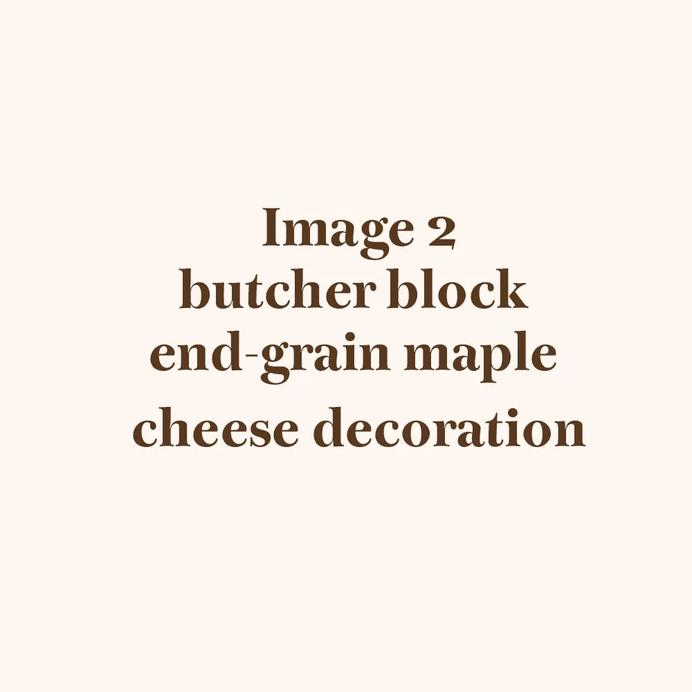 Cheese Chopping Board in End Grain Maple Wood with a Cheese Detail Inlaid with Walnut Wood