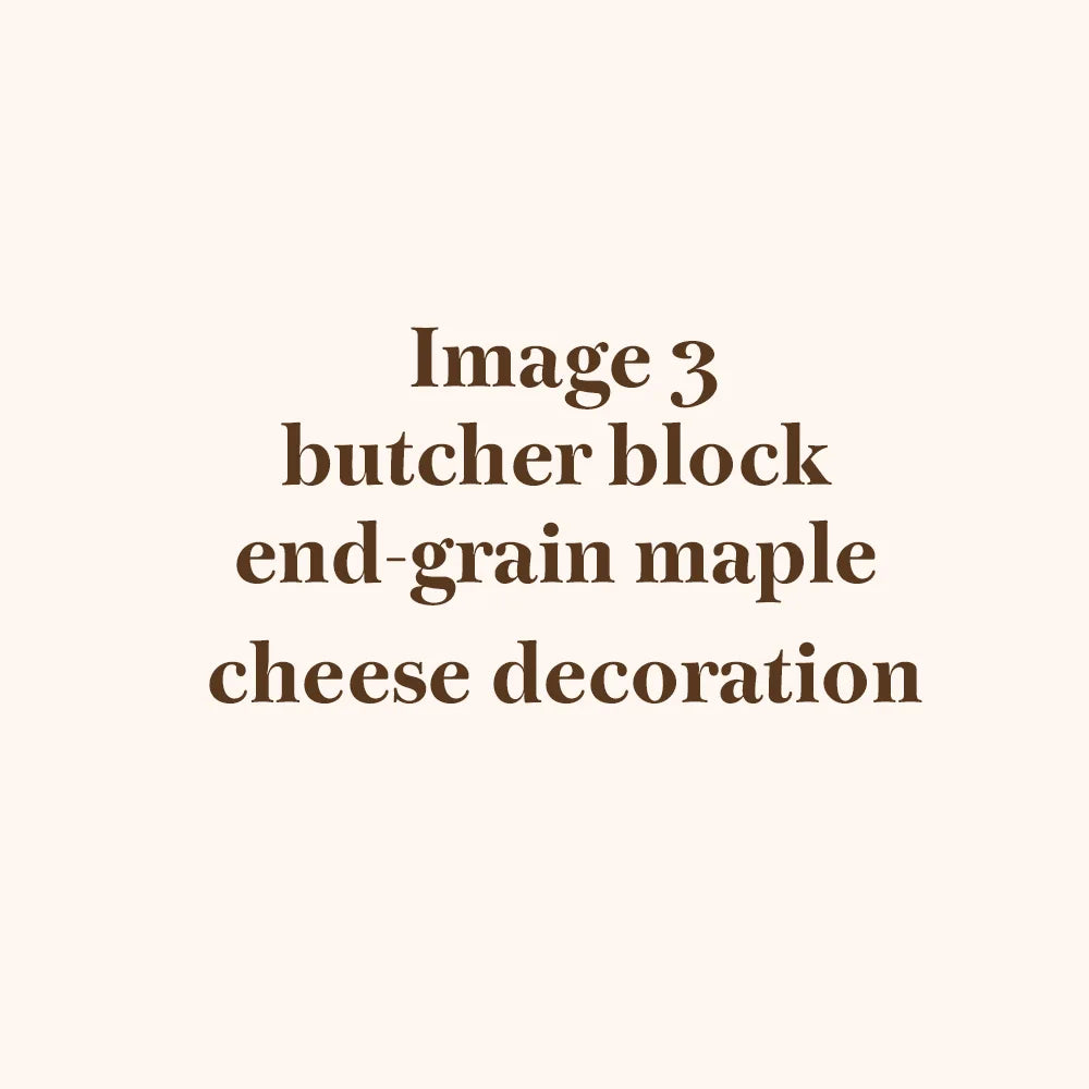 Cheese Chopping Board in End Grain Maple Wood with a Cheese Detail Inlaid with Walnut Wood