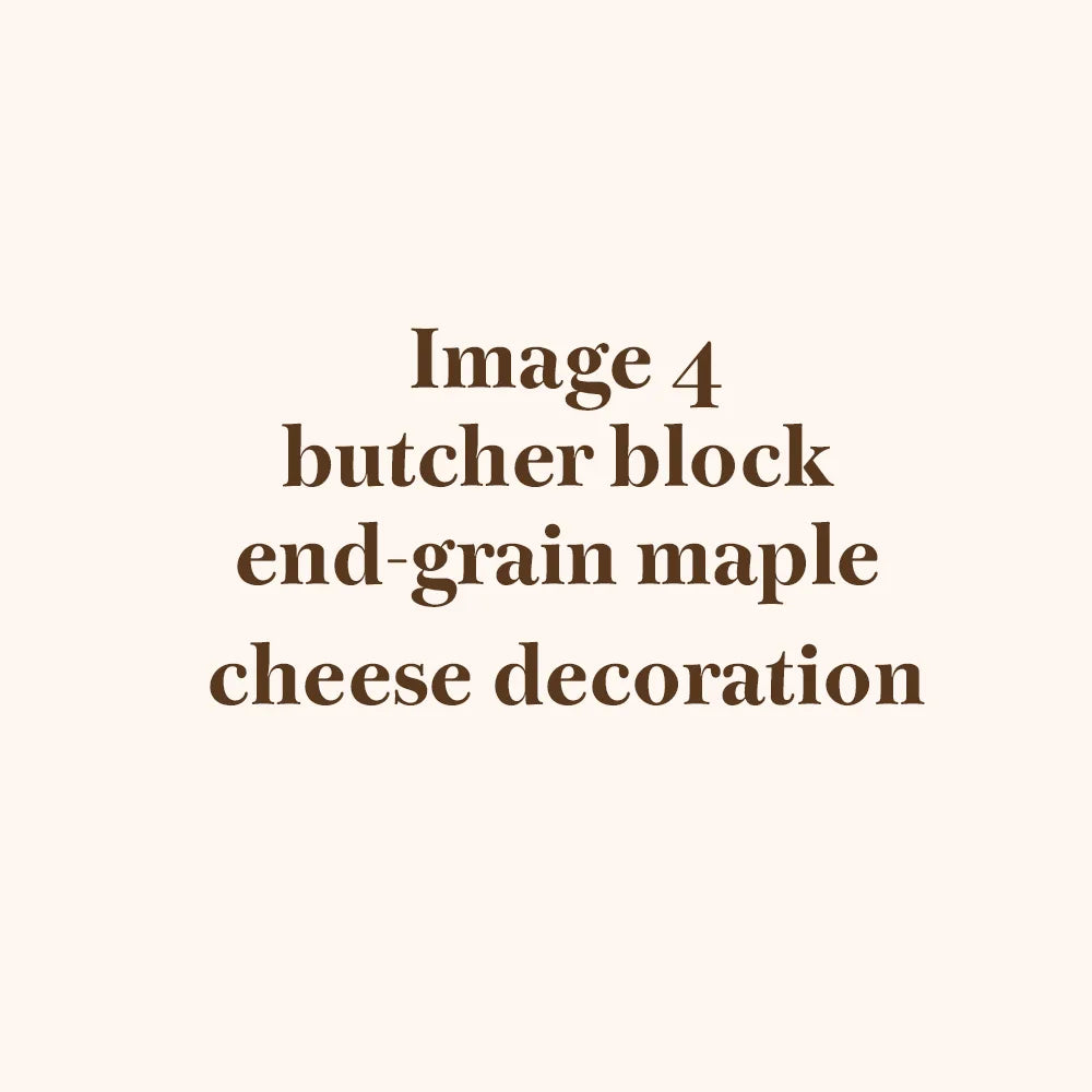 Cheese Chopping Board in End Grain Maple Wood with a Cheese Detail Inlaid with Walnut Wood