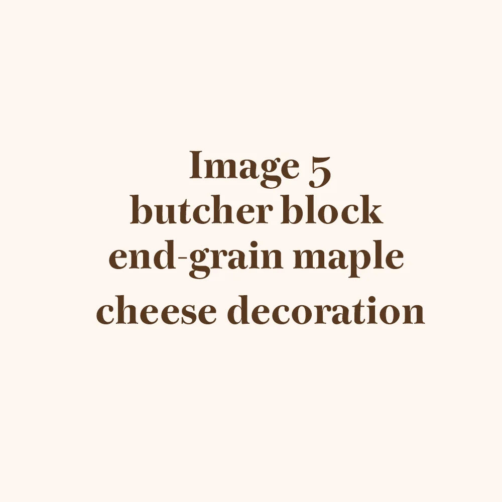 Cheese Chopping Board in End Grain Maple Wood with a Cheese Detail Inlaid with Walnut Wood