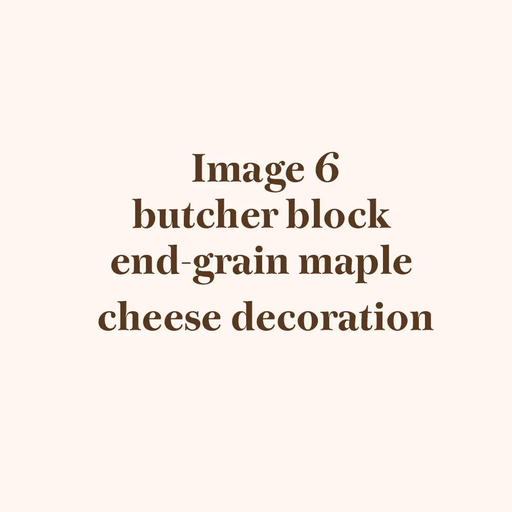 Cheese Chopping Board in End Grain Maple Wood with a Cheese Detail Inlaid with Walnut Wood