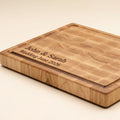 Personalised Chopping Board in End Grain Hard Maple Wood