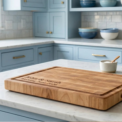 Personalised Chopping Board in End Grain Hard Maple Wood