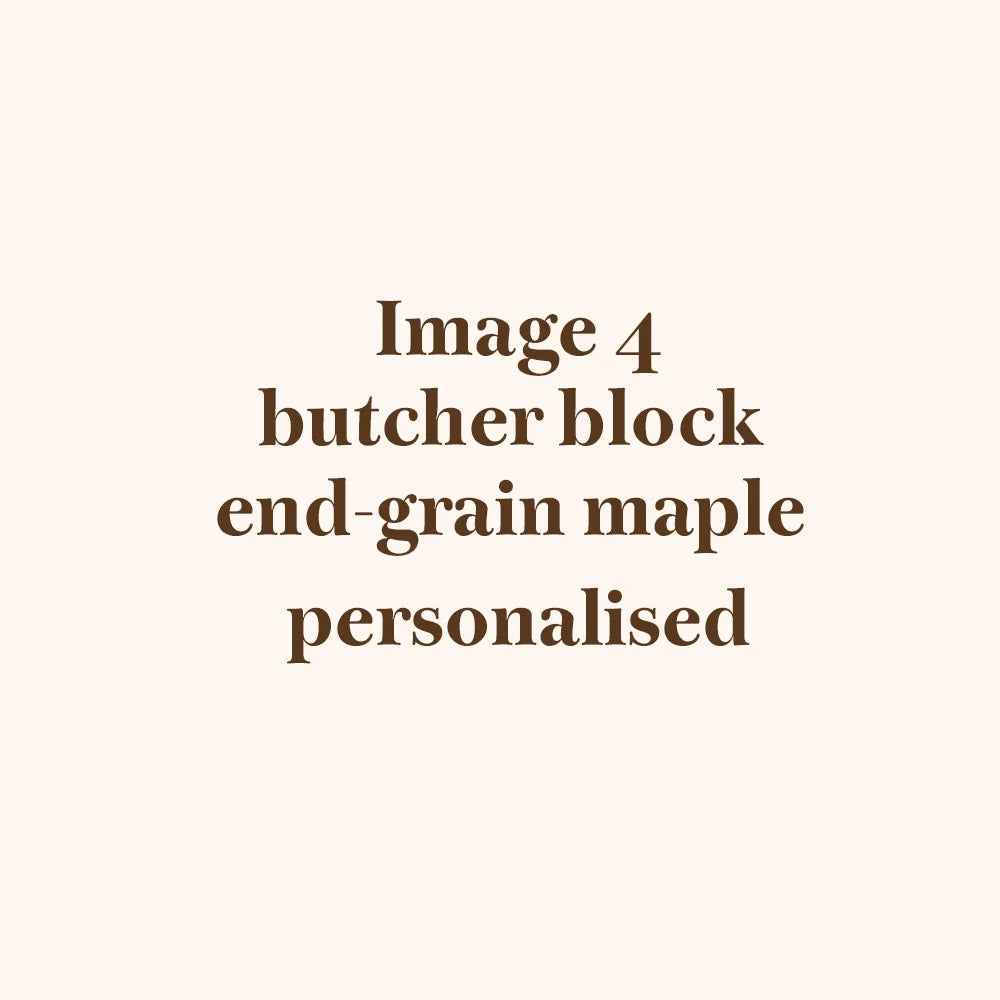 Personalised Chopping Board in End Grain Hard Maple Wood