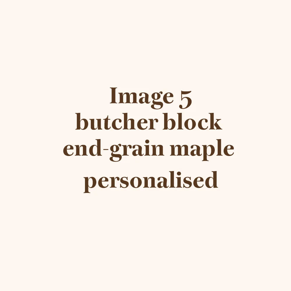 Personalised Chopping Board in End Grain Hard Maple Wood