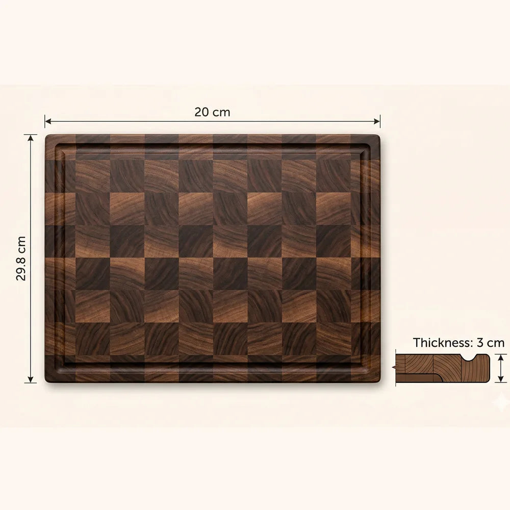 Walnut Chopping Board in End Grain Wood